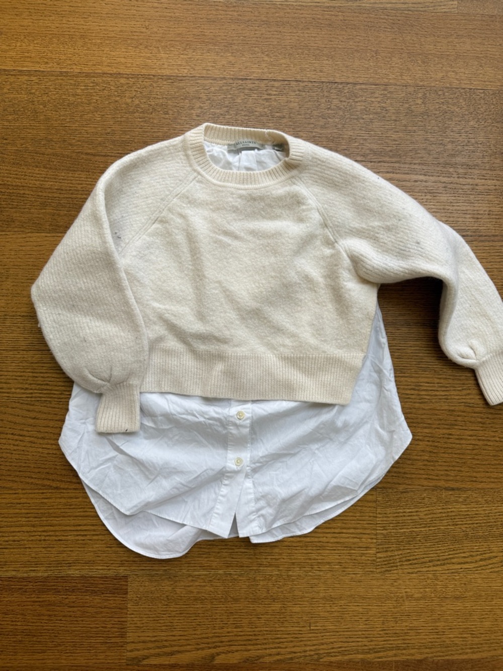 All Saints Cori Shirt Jumper Wool Sweater